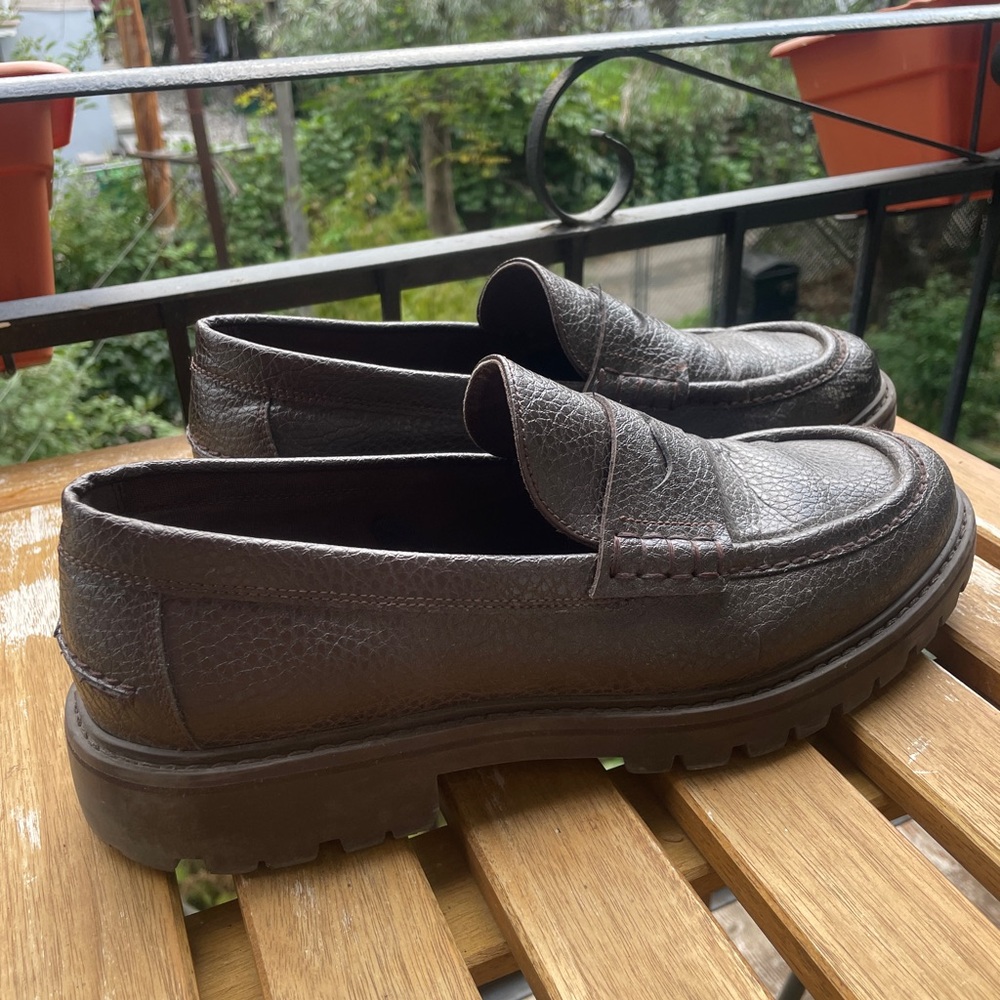 H&M Textured Brown Men's Loafers